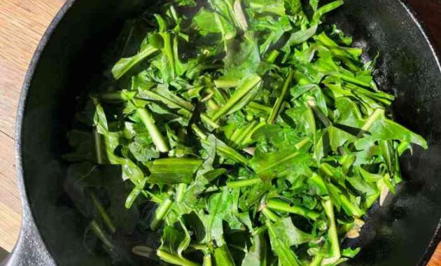 How to cook dandelion greens Indian style