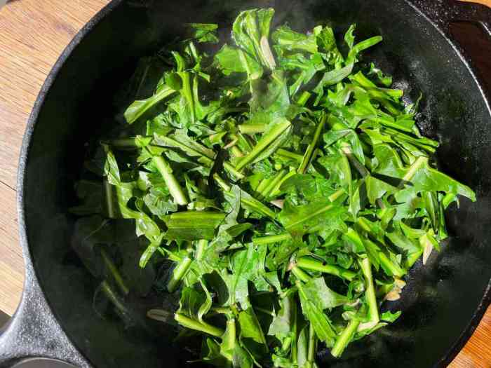 How to cook dandelion greens indian style