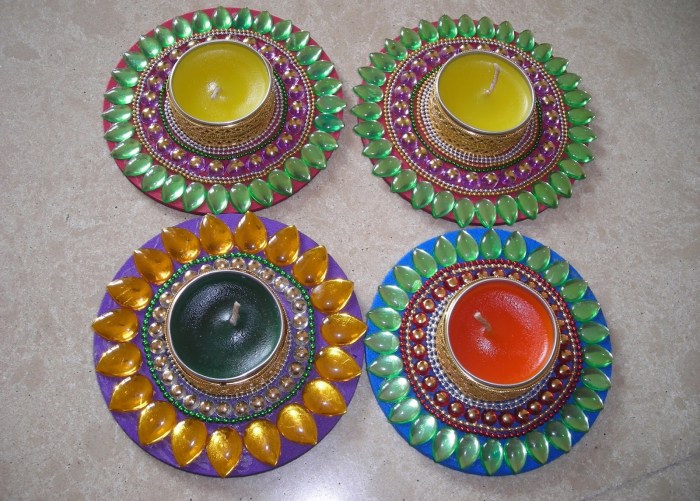 How to make diya stand decoration