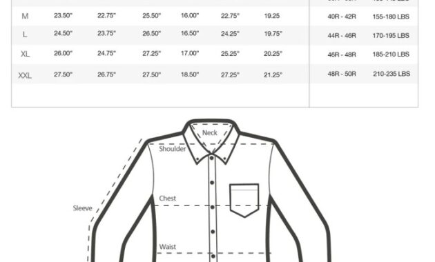 Dress Shirt Mens Size Guide Find Your Perfect Fit