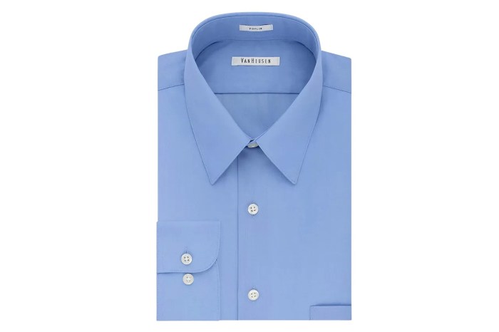 Mens bright blue dress shirt