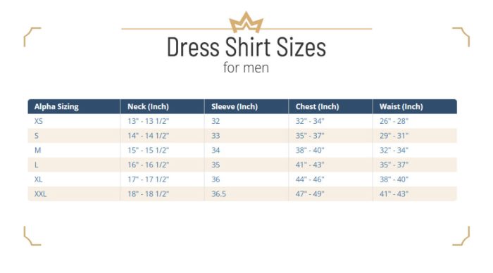 Size spec shirt chart ladies shirts conversion slim fit blouse hk igift