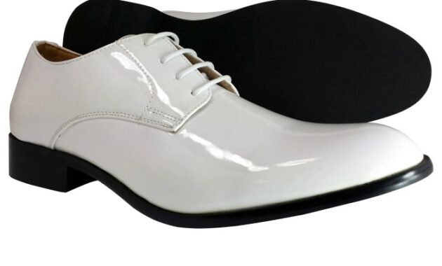 Mens White Patent Leather Dress Shoes Stylish and Sophisticated Choice