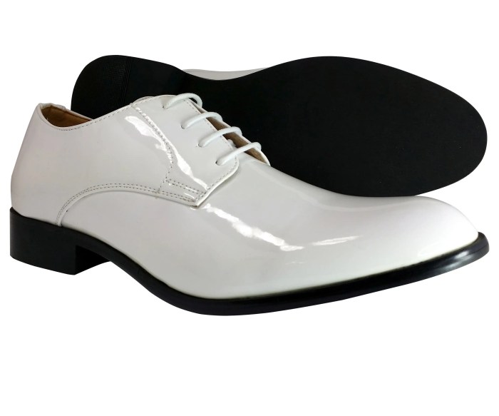 Mens white patent leather dress shoes